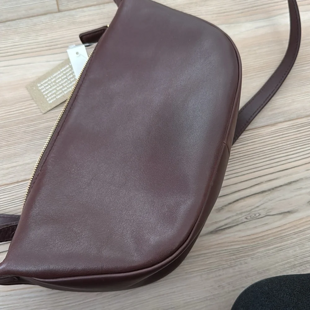 Madewell Burgundy Leather Crossbody Bag - Picture 3 of 3